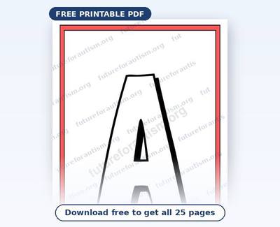 Preview of the Bubble Letter Outline Printables PDF