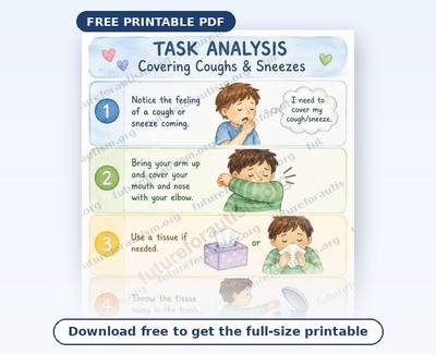 Preview of the Covering Coughs & Sneezes Visual Schedule PDF