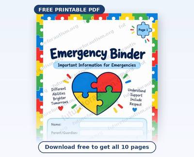 Preview of the Emergency Binder for Autism PDF