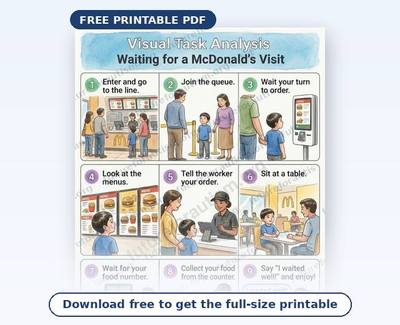 Preview of the McDonald's Visit Visual Schedule PDF