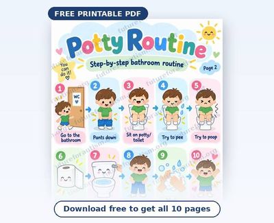 Sample page from the Potty Training Visual Pack PDF