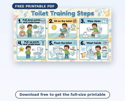 Preview of the Toilet Training Visual Schedule printable