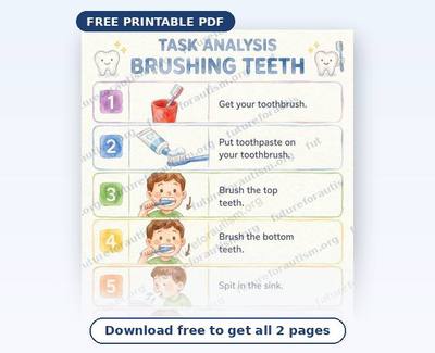 Preview of the Toothbrushing Visual Schedule printable