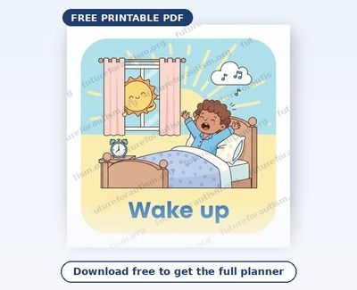 Sample page from the Visual Schedule Templates & Planner PDF