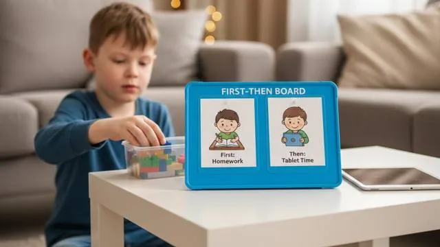 First-Then board example