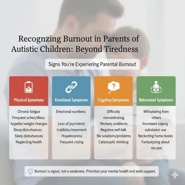 Recognizing burnout in parents of autistic children: physical, emotional, cognitive, and behavioral symptoms