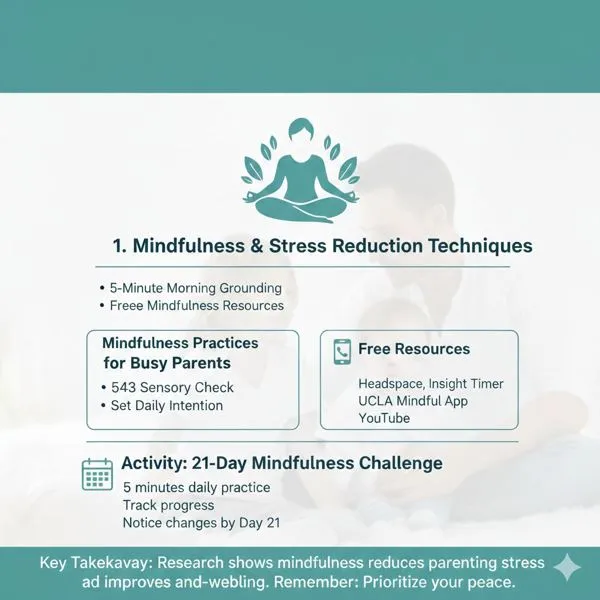 Mindfulness and stress reduction techniques: 5-minute morning grounding and free mindfulness resources
