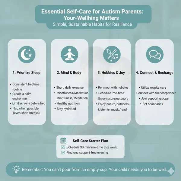 Essential self-care for autism parents: sleep, mind and body, hobbies and joy, and connection