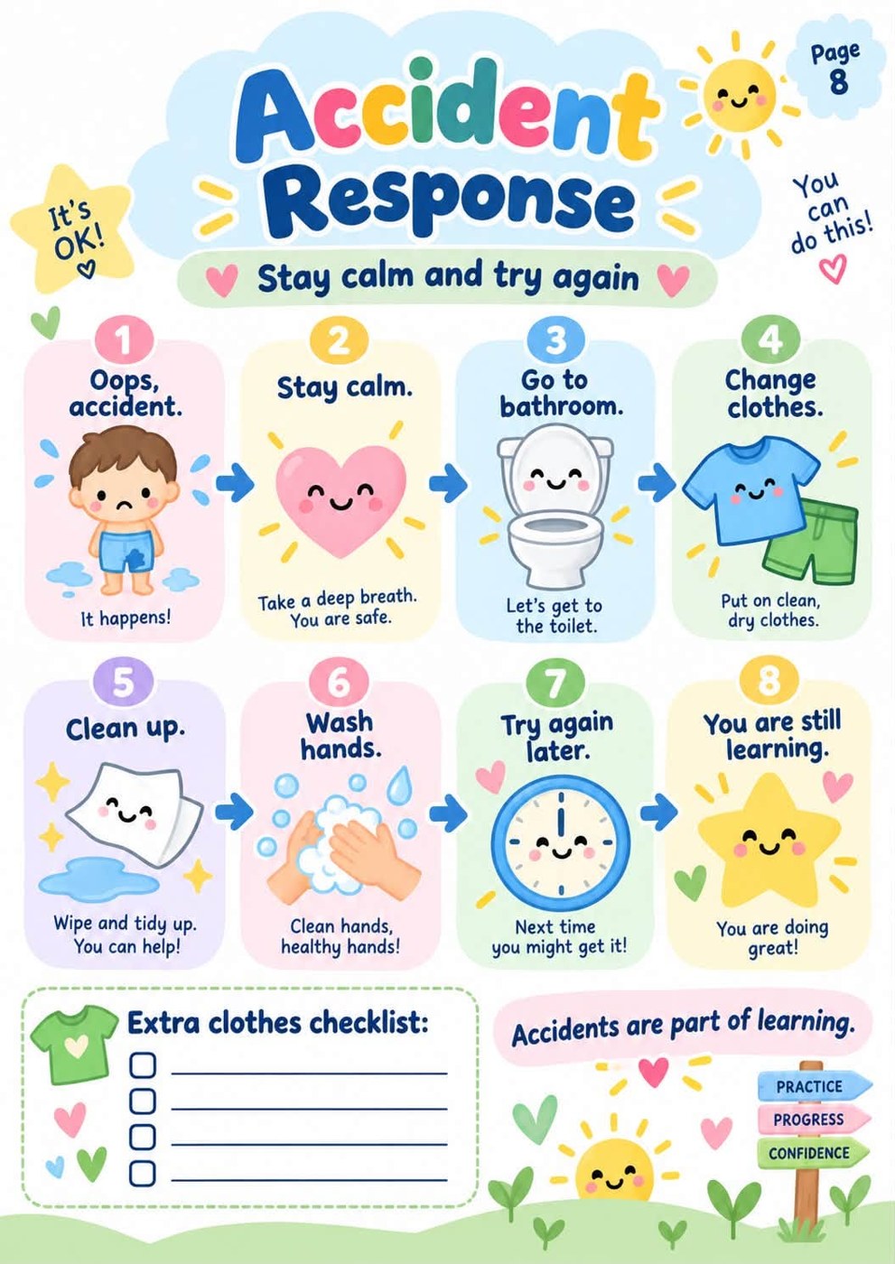 Potty training pack: Accident Response page