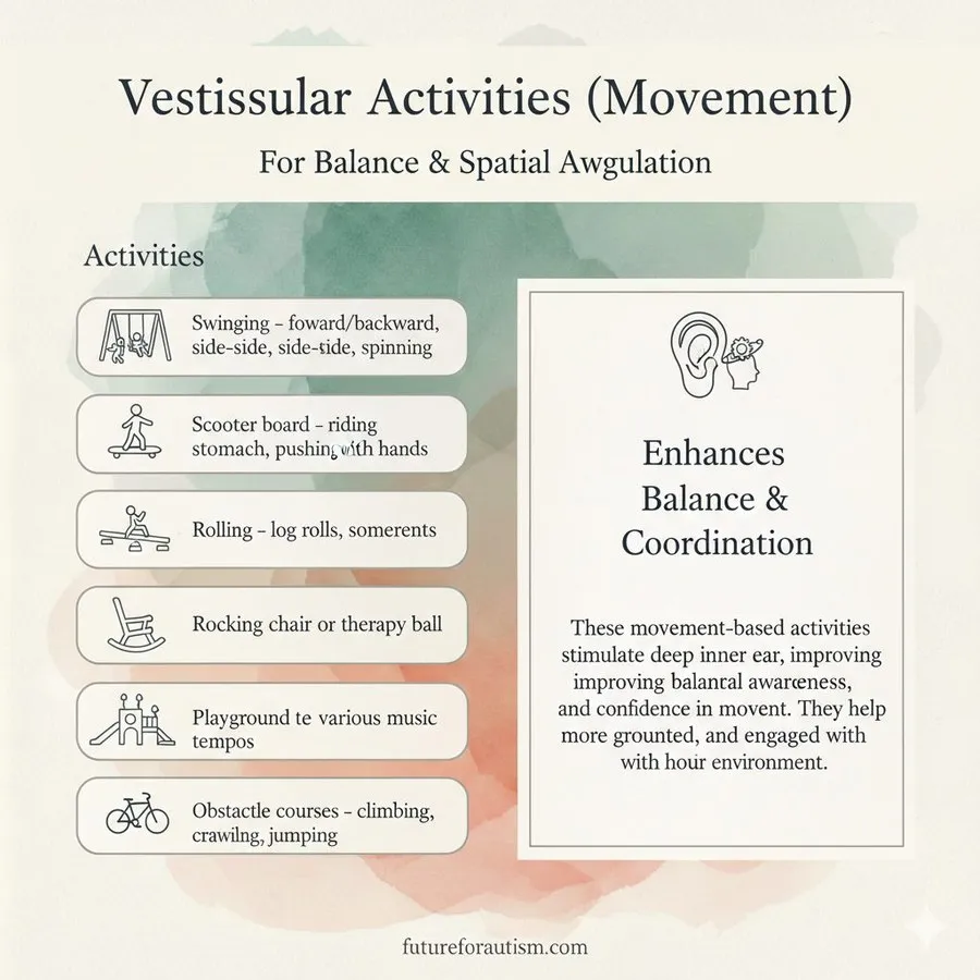 Vestibular activities for movement and balance