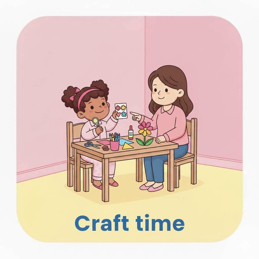 Visual schedule card: Craft Time