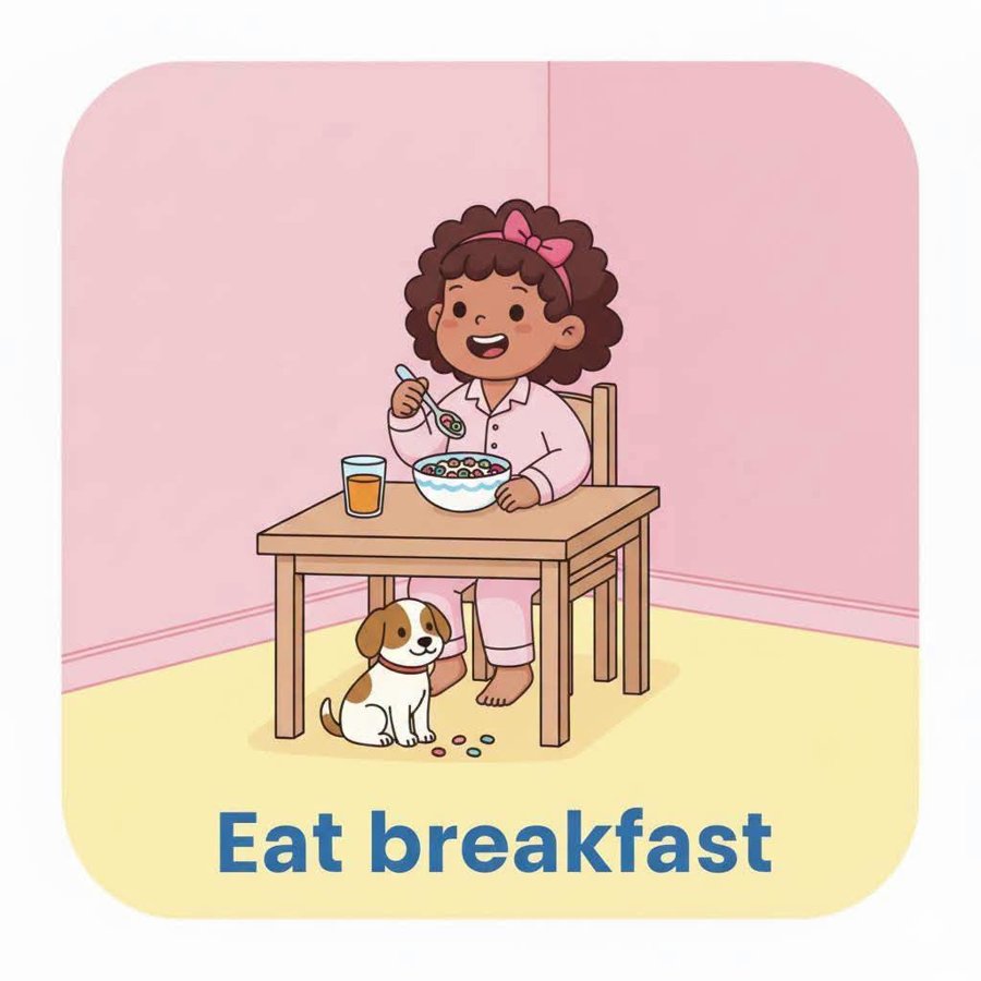 Visual schedule card: Eat Breakfast