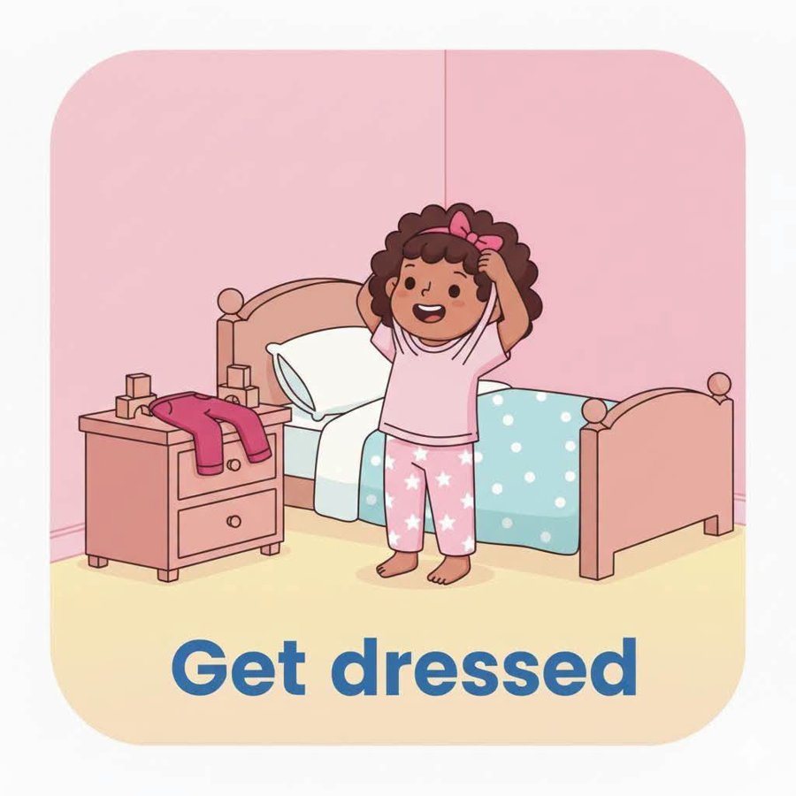 Visual schedule card: Get Dressed