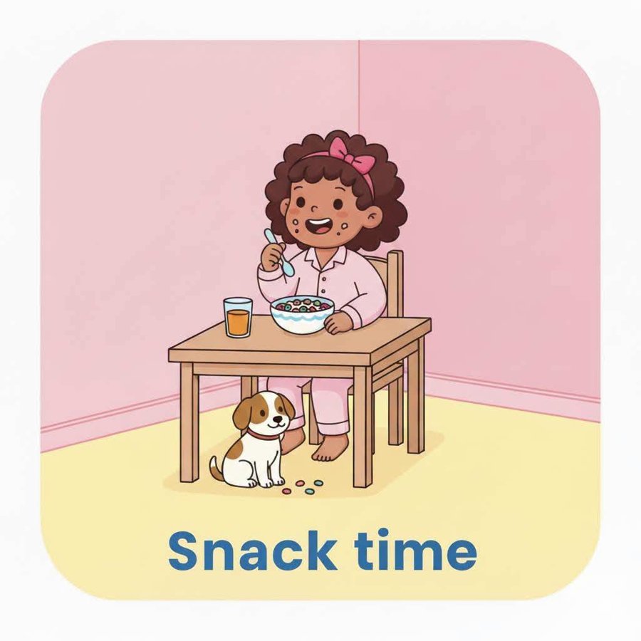 Visual schedule card: Snack Time